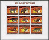 Ivory Coast 2009 Big cats & Hyenas imperf sheetlet containing 9 values unmounted mint