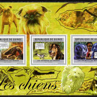 Guinea - Conakry 2011 Dogs perf sheetlet containing 3 values unmounted mint