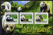 Guinea - Conakry 2011 Pandas perf sheetlet containing 3 values unmounted mint