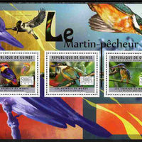 Guinea - Conakry 2011 Kingfishers perf sheetlet containing 3 values unmounted mint
