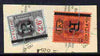 Fiji KG5 £1 & 2s6d opt'd 'R' for revenue use, on piece appropriately used