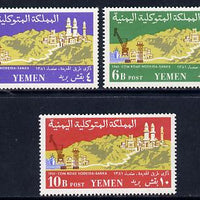 Yemen - Kingdom 1961 Hodeida-Sana Highway unmounted mint set of 3, SG 156-58