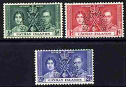 Cayman Islands 1937 KG6 Coronatio set of 3 perforated SPECIMEN fine with gum and only 415 produced