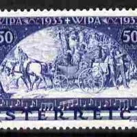 Austria 1933 International Philatelic Exhibition 50g (+50g) ultramarine unmounted mint SG 703