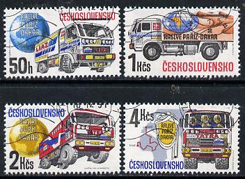 Czechoslovakia 1989 Paris-Dakar Rally set of 4 cto used, SG 2959-62*