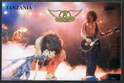 Tanzania 1996 Aerosmith #1 imperf deluxe m/sheet 2,000s value on thin card with gold embossing and numbered on reverse unmounted mint
