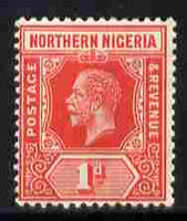 Northern Nigeria 1912 KG5 MCA 1d red mounted mint SG 41