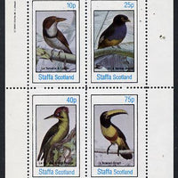 Staffa 1982 Birds #19 (Kingfisher, Woodpecker, etc) perf,set of 4 values (10p to 75p) unmounted mint