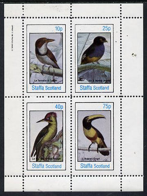 Staffa 1982 Birds #19 (Kingfisher, Woodpecker, etc) perf,set of 4 values (10p to 75p) unmounted mint