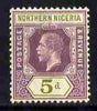 Northern Nigeria 1912 KG5 MCA 5d purple & olive-green mounted mint SG 45
