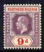 Northern Nigeria 1912 KG5 MCA 9d dull purple & carmine mounted mint SG 47