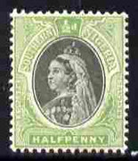 Southern Nigeria 1901-02 QV 1/2d black & pale green mounted mint SG 1
