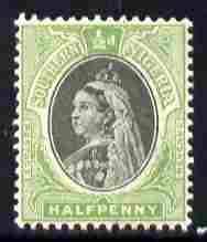 Southern Nigeria 1901-02 QV 1/2d black & pale green mounted mint SG 1