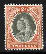 Southern Nigeria 1901-02 QV 2d black & red-brown mounted mint SG 3