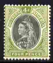 Southern Nigeria 1901-02 QV 4d black & sage-green mounted mint SG 4