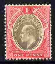 Southern Nigeria 1903-04 KE7 Crown CA 1d grey-black & carmine mounted mint SG 11