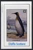 Staffa 1982 Birds #19 (Penguin) imperf deluxe sheet (£2 value) unmounted mint