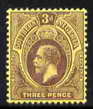 Southern Nigeria 1912 KG5 MCA 3d purple on yellow mounted mint SG 49