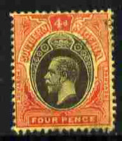 Southern Nigeria 1912 KG5 MCA 4d black & red on yellow mounted mint SG 50