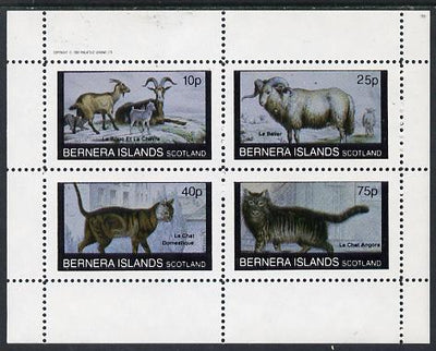 Bernera 1982 Animals (Goats, Ram & Cats) perf,set of 4 values (10p to 75p) unmounted mint