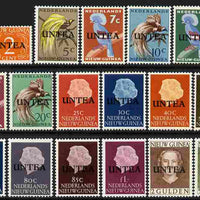 Netherlands - West New Guinea 1963 Pictorial set of 19 values complete opt'd UNTEA lightly mounted mint, SG 20-38