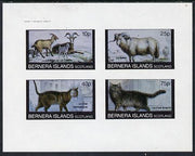 Bernera 1982 Animals (Goats, Ram & Cats) imperf,set of 4 values (10p to 75p) unmounted mint