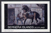 Bernera 1982 Animals (Horse with Blacksmith) imperf deluxe sheet (£2 value) unmounted mint
