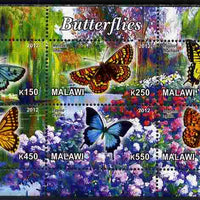 Malawi 2012 Butterflies #01 perf sheetlet containing 6 values unmounted mint