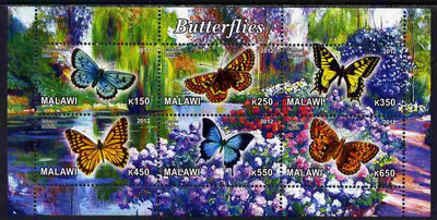 Malawi 2012 Butterflies #01 perf sheetlet containing 6 values unmounted mint
