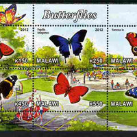Malawi 2012 Butterflies #02 perf sheetlet containing 6 values unmounted mint