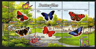 Malawi 2012 Butterflies #02 perf sheetlet containing 6 values unmounted mint