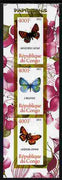 Congo 2012 Butterflies #2 imperf sheetlet containing 3 values unmounted mint