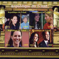 Chad 2011 Royal Visits - Kate & William perf sheetlet containing 4 values unmounted mint. Note this item is privately produced and is offered purely on its thematic appeal.