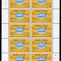 Sierra Leone 1992 Anniversaries & Events - Graf Zeppelin 700L in complete perf sheetlet of 10 unmounted mint SG 1953