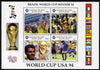 Easdale 1994 Football World Cup - Brazil Winners perf sheetlet containing 4 values, unmounted mint