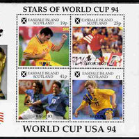 Easdale 1994 Football World Cup - Stars of the World Cup perf sheetlet containing 4 values, unmounted mint