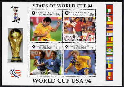 Easdale 1994 Football World Cup - Stars of the World Cup perf sheetlet containing 4 values, unmounted mint