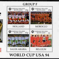 Easdale 1994 Football World Cup - Group F Countries perf sheetlet containing 4 values, unmounted mint