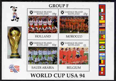 Easdale 1994 Football World Cup - Group F Countries perf sheetlet containing 4 values, unmounted mint