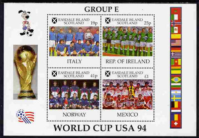 Easdale 1994 Football World Cup - Group E Countries perf sheetlet containing 4 values, unmounted mint
