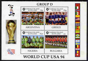 Easdale 1994 Football World Cup - Group D Countries perf sheetlet containing 4 values, unmounted mint