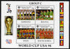 Easdale 1994 Football World Cup - Group C Countries perf sheetlet containing 4 values, unmounted mint