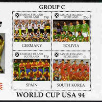 Easdale 1994 Football World Cup - Group C Countries perf sheetlet containing 4 values, unmounted mint