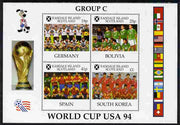 Easdale 1994 Football World Cup - Group C Countries perf sheetlet containing 4 values, unmounted mint