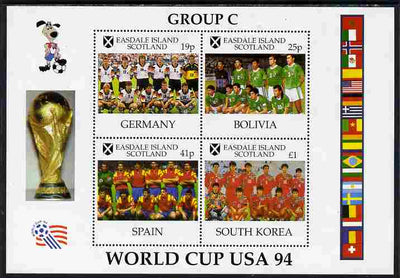 Easdale 1994 Football World Cup - Group C Countries perf sheetlet containing 4 values, unmounted mint