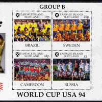 Easdale 1994 Football World Cup - Group B Countries perf sheetlet containing 4 values, unmounted mint