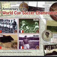 Ghana 2006 75th Anniv of 1st Football World Cup perf sheetlet of 4 unmounted mint, SG 3529a