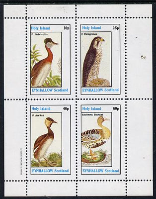 Eynhallow 1982 Birds #06 (Falcon, Duck, etc) perf,set of 4 values (10p to 60p) unmounted mint