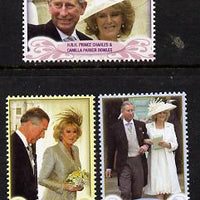 Grenada 2005 Royal Wedding (Charles & Camilla) set of 3 unmounted mint, SG 5113-15