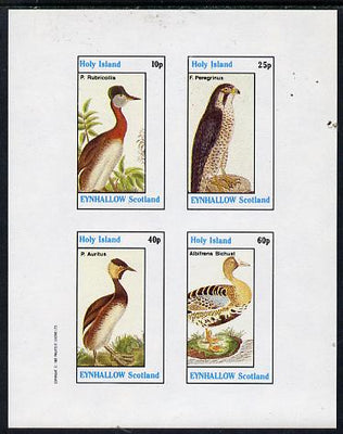 Eynhallow 1982 Birds #06 (Falcon, Duck, etc) imperf,set of 4 values (10p to 60p) unmounted mint